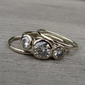 Various 3 stone diamond engagement rings